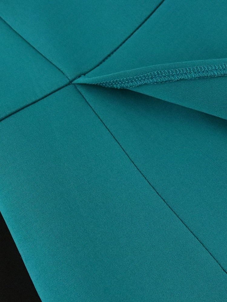 Mid-Calf Snedkrage Kortärmad Pullover Hög Midja Bodycon Klänning