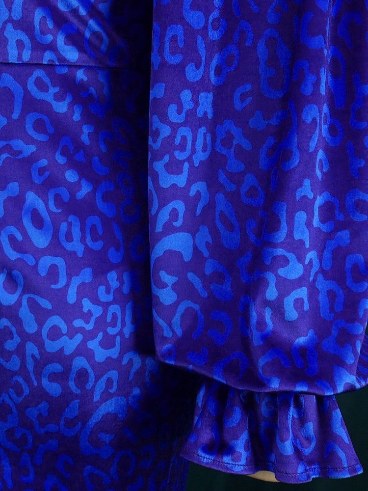 Off Shoulder Print Långärmad Blixtlås Pencil Klänning