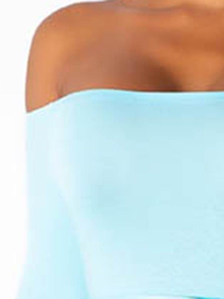 Patchwork Golvlängd Off Shoulder Color Block Mermaid Klänning