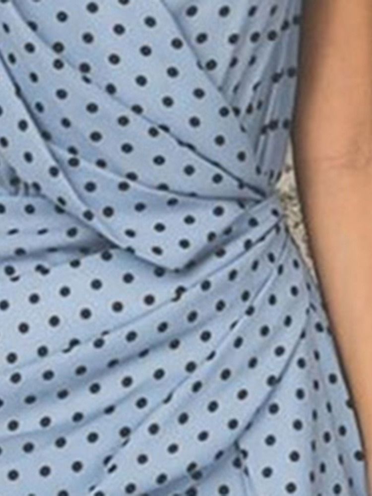 Plisserad Ärmlös Tröja Med Rund Hals Elegant Bodycon-Klänning