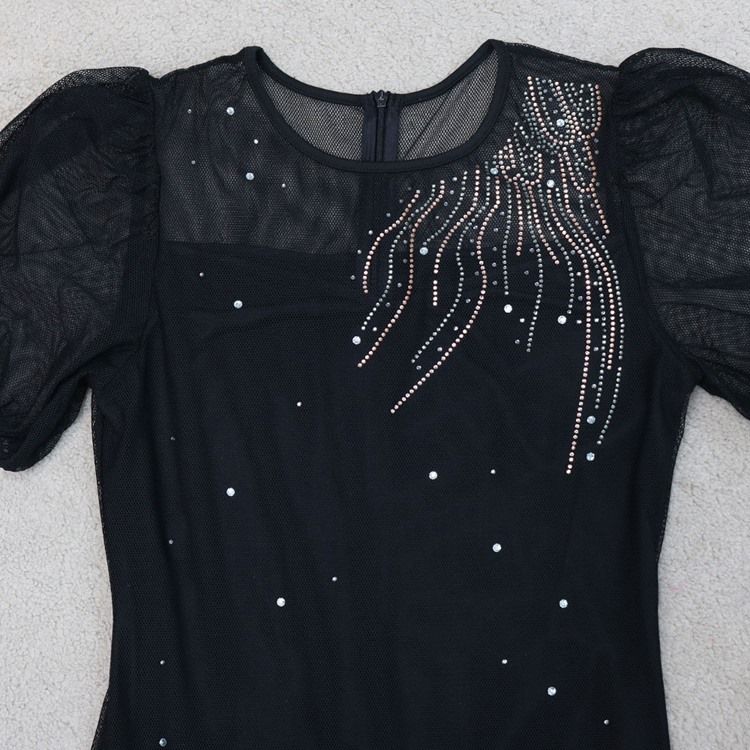 Rundhalsad Kortärmad Dragkedja Fashion Pullover Bodycon Klänning
