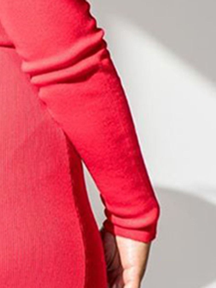 Scoop Tassel Mid-Calf Regular Plain Klänning