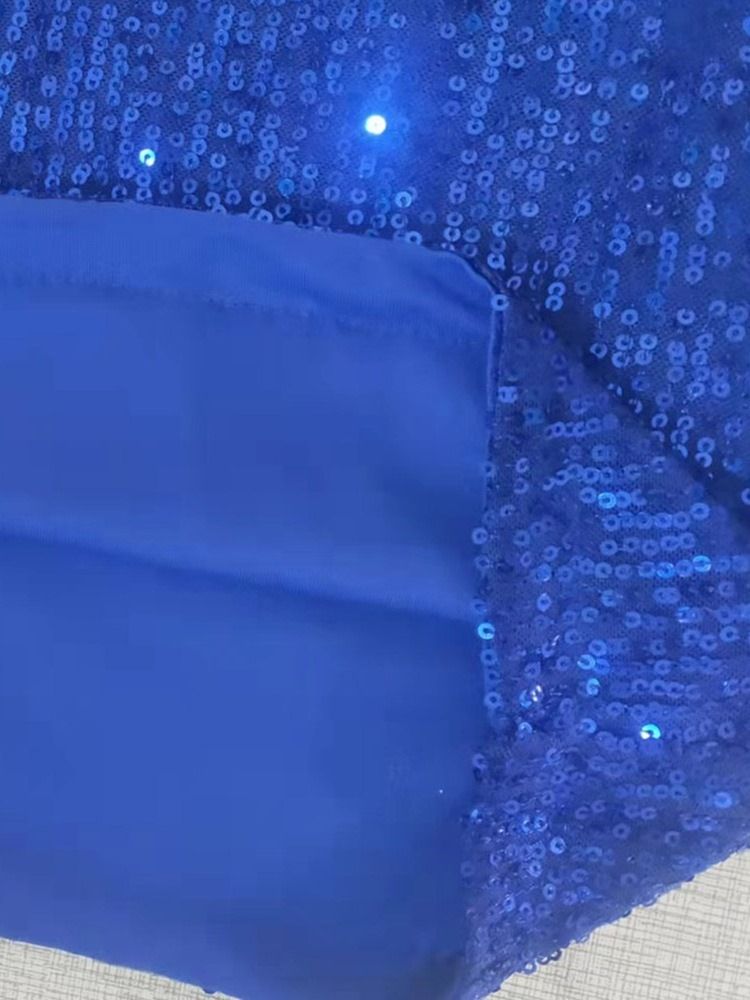 Sned Krage Ovanför Knä Patchwork Pullover Höstklänning