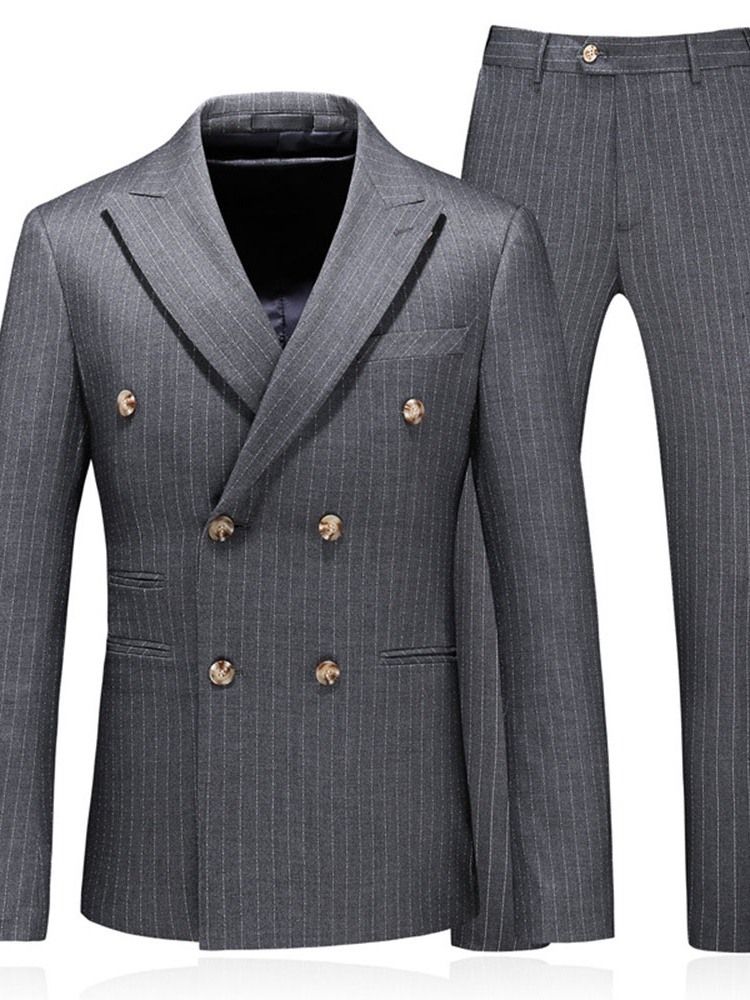 Blazer Dubbelknäppt Stripe Klänningsdräkter