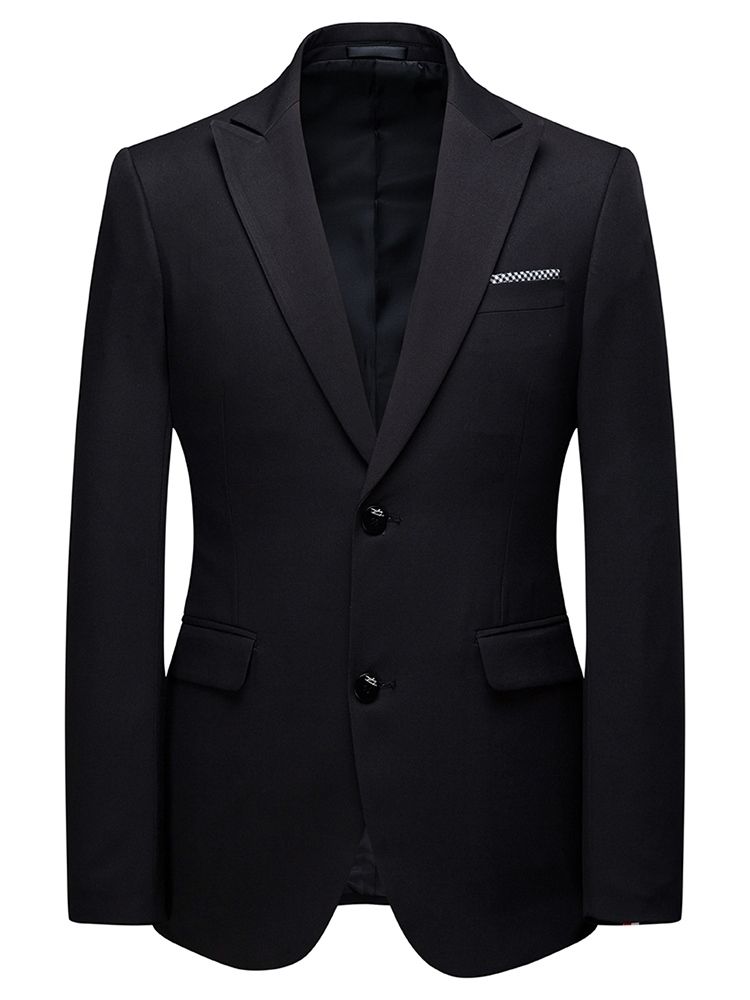 Blazer Single-Breasted Pocket Herr Klänningsdräkter