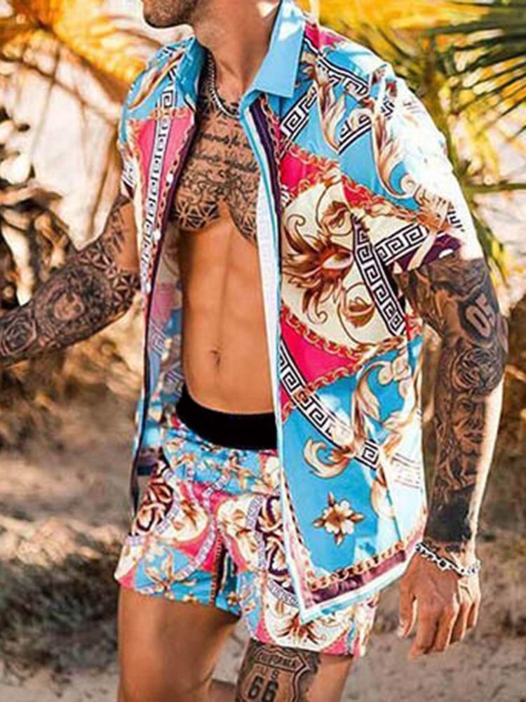 Blommig Europeiska Byxor Sommaroutfit