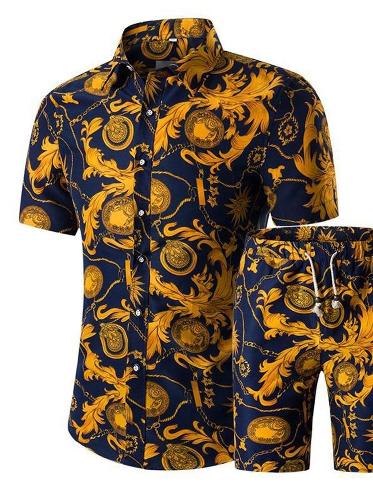 Byxor Blommig Casual Herrkläder