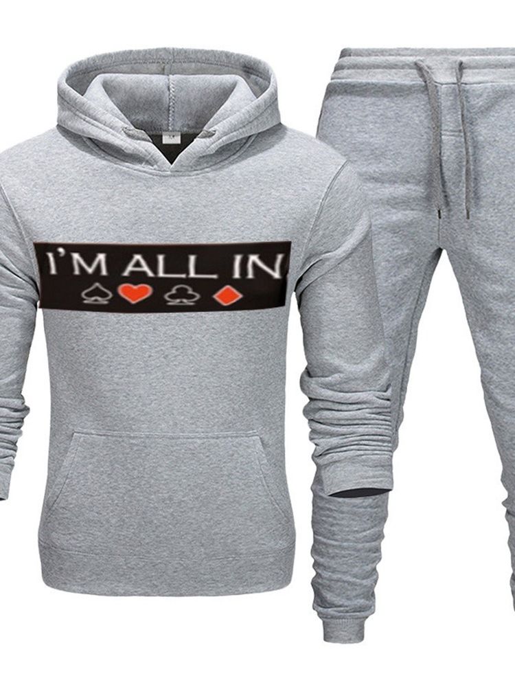 Casual Hoodie Bokstav Våroutfit