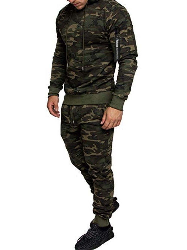 Casual Huvtröja För Män