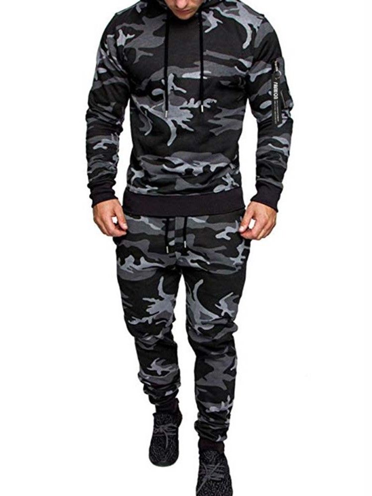 Casual Huvtröja För Män