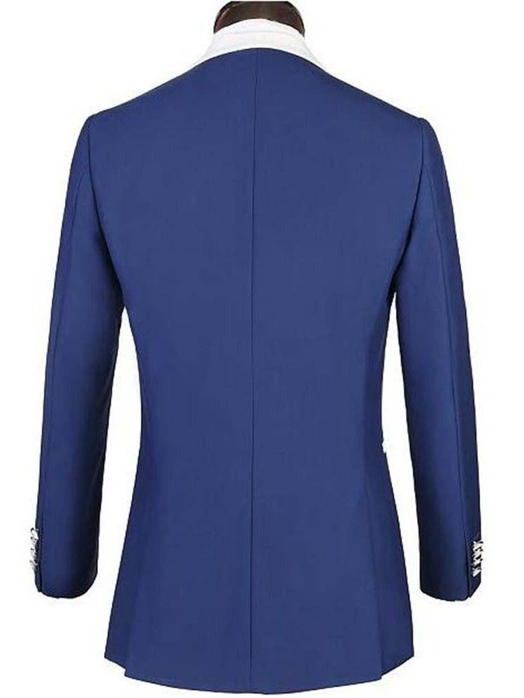 Color Block Blazer One Button Herrklänning