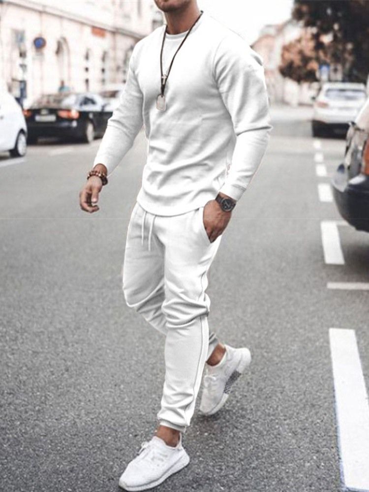 Enkla Spetsar För Män Casual Outfit