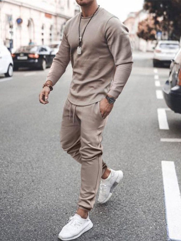 Enkla Spetsar För Män Casual Outfit