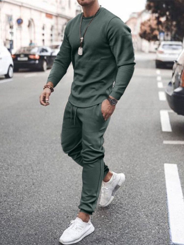 Enkla Spetsar För Män Casual Outfit