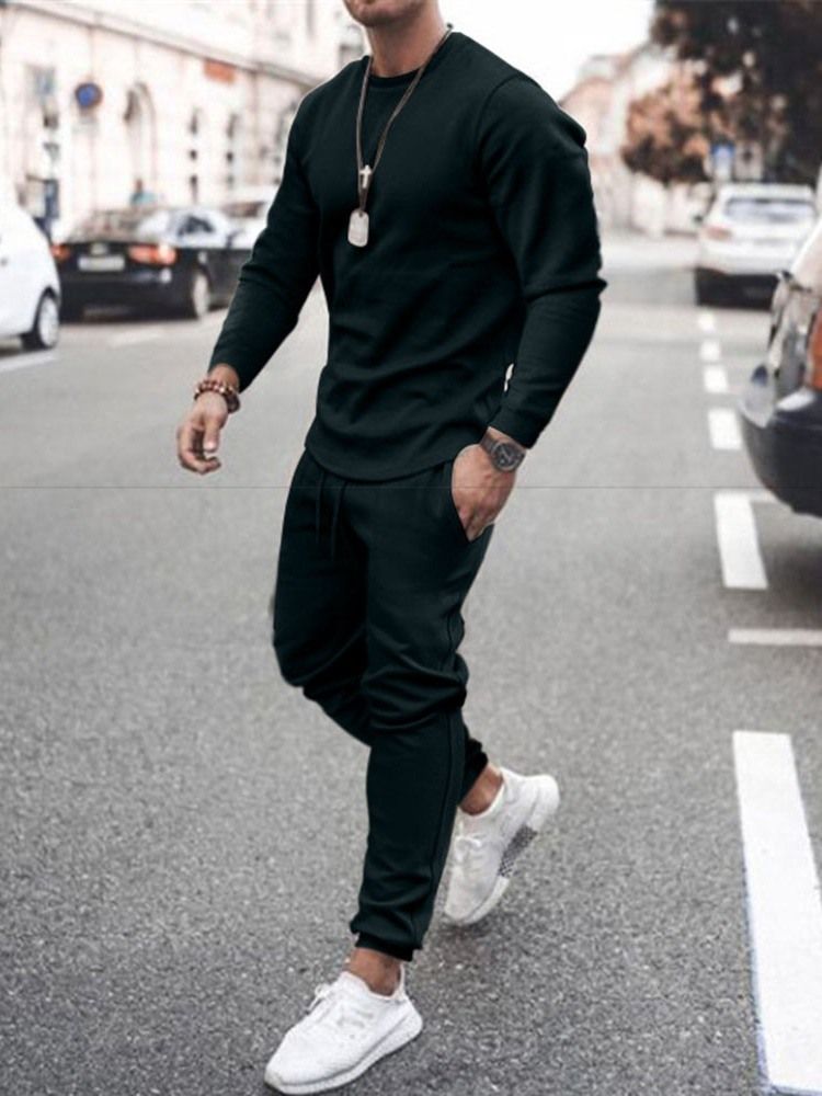 Enkla Spetsar För Män Casual Outfit