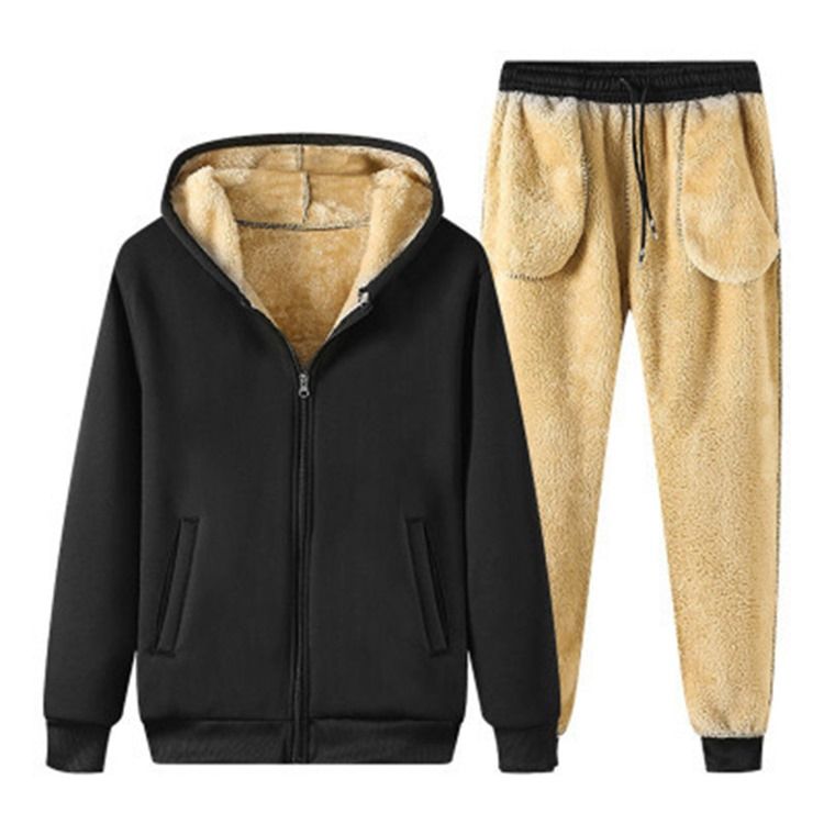 Hoodie Casual Letter Vinteroutfit För Män
