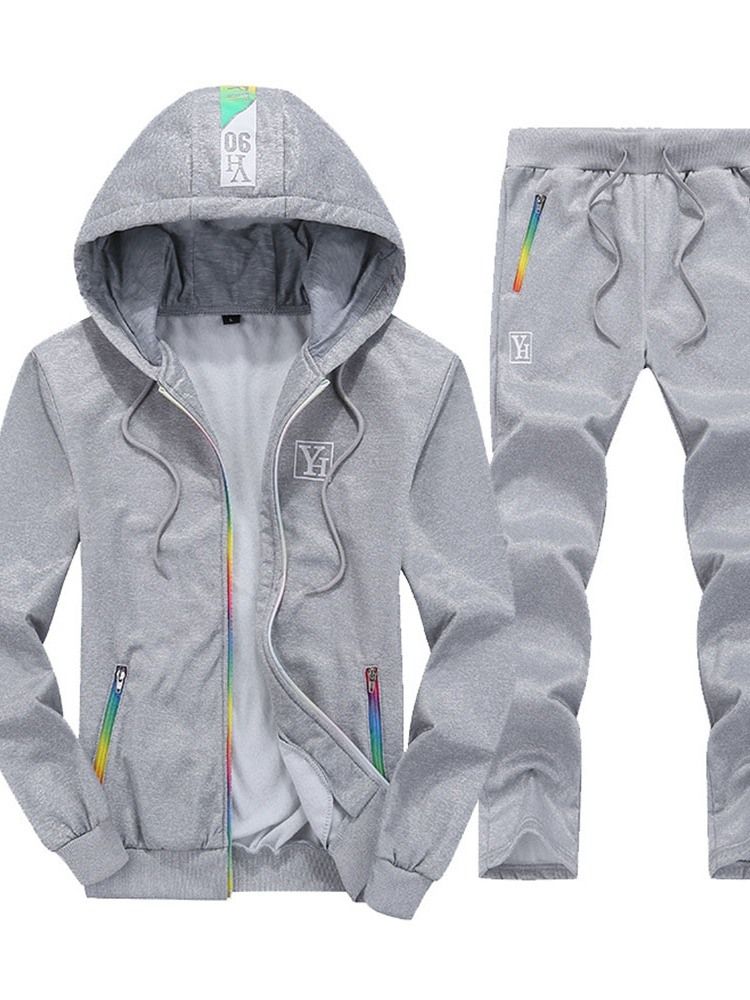 Huvtröja Med Koreanskt Tryck Höstoutfit