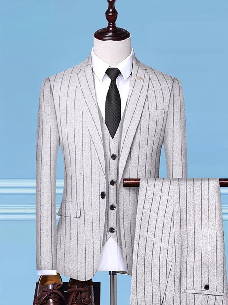 Mode Polyester En Knapp För Män Klänning Kostym