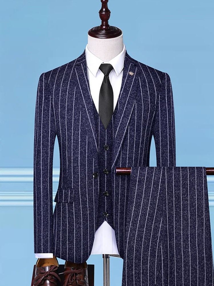 Mode Polyester En Knapp För Män Klänning Kostym