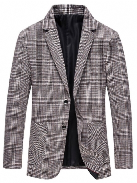 Naggad Lapel Enkelknäppt Color Block Leisure Blazer