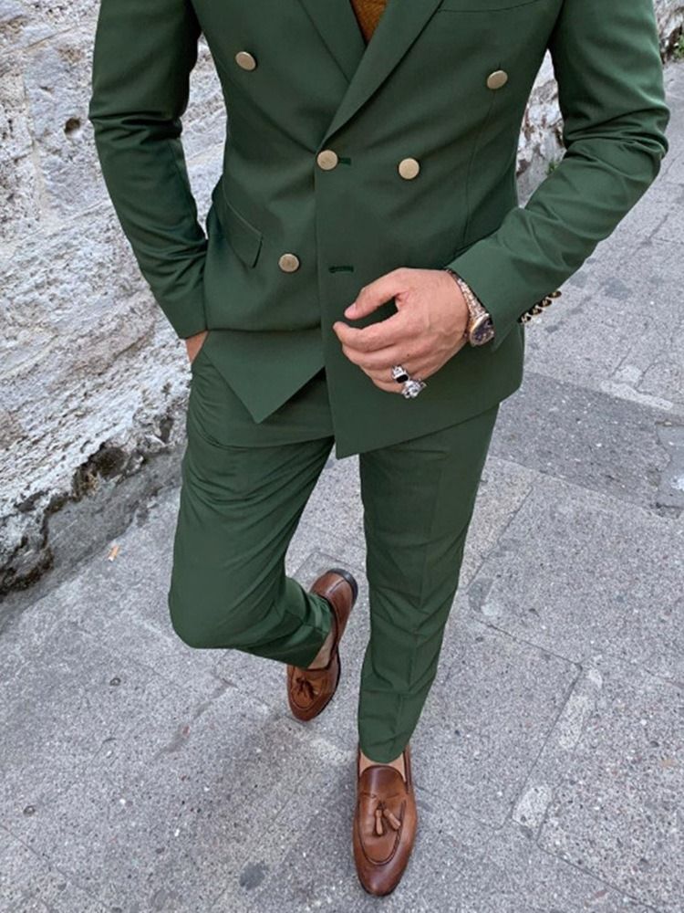 Ol Dubbelknäppt Pocket Herrklänning