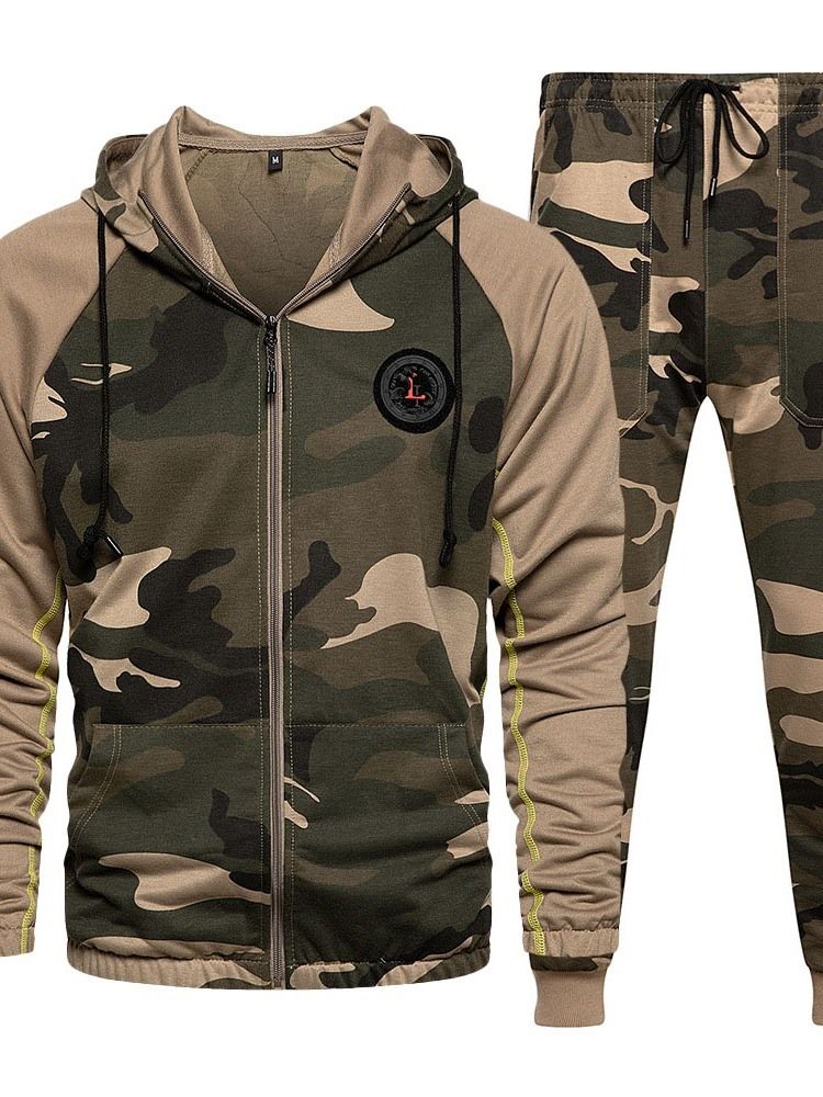 Print Casual Camouflage Herrs Våroutfit