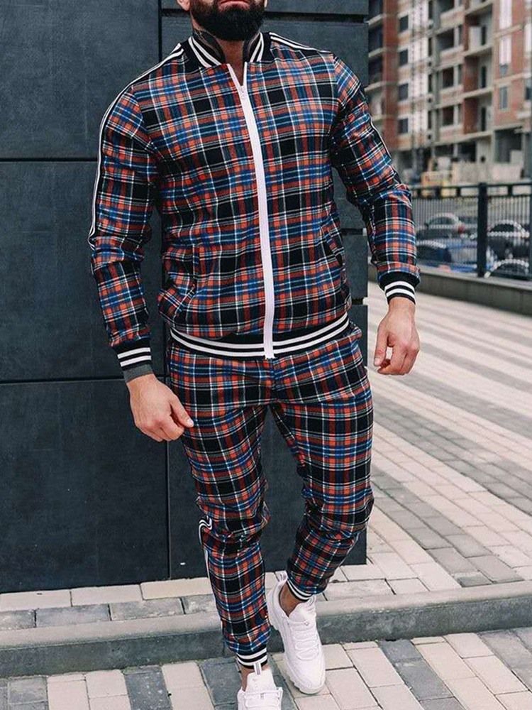 Rutig Patchwork Casual Höstoutfit