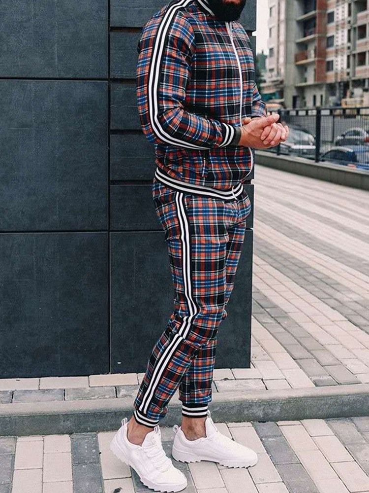 Rutig Patchwork Casual Höstoutfit