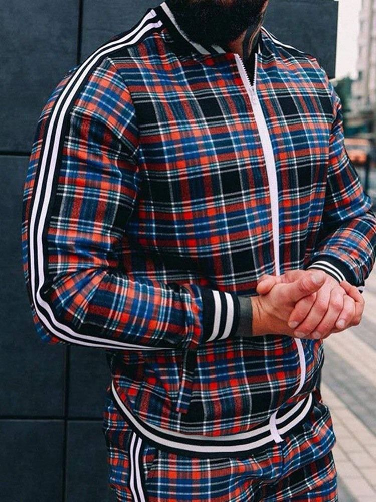 Rutig Patchwork Casual Höstoutfit