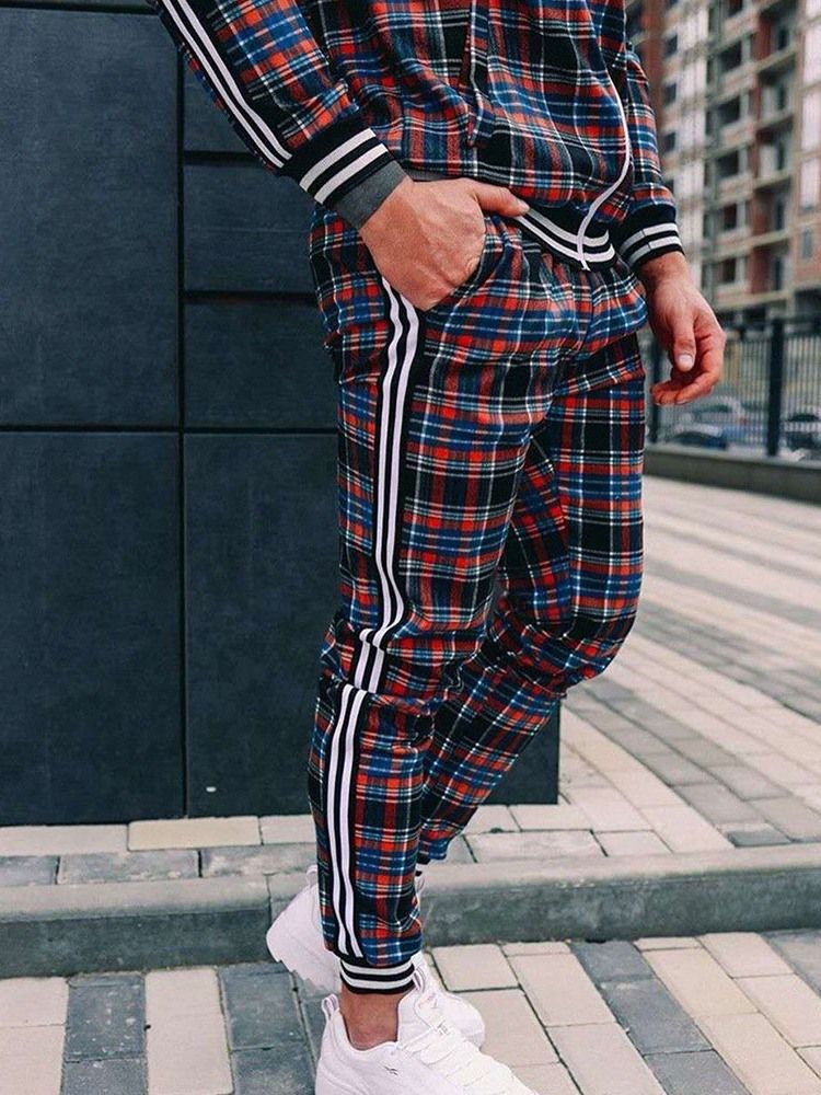 Rutig Patchwork Casual Höstoutfit
