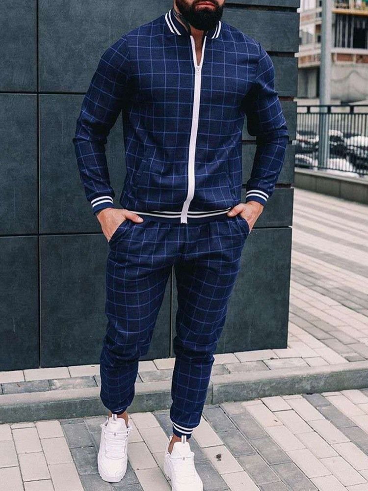 Rutig Patchwork Casual Höstoutfit
