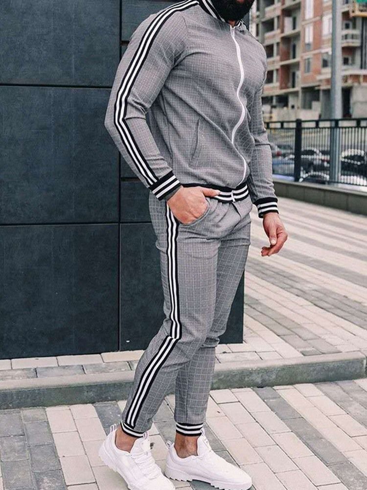 Rutig Patchwork Casual Höstoutfit