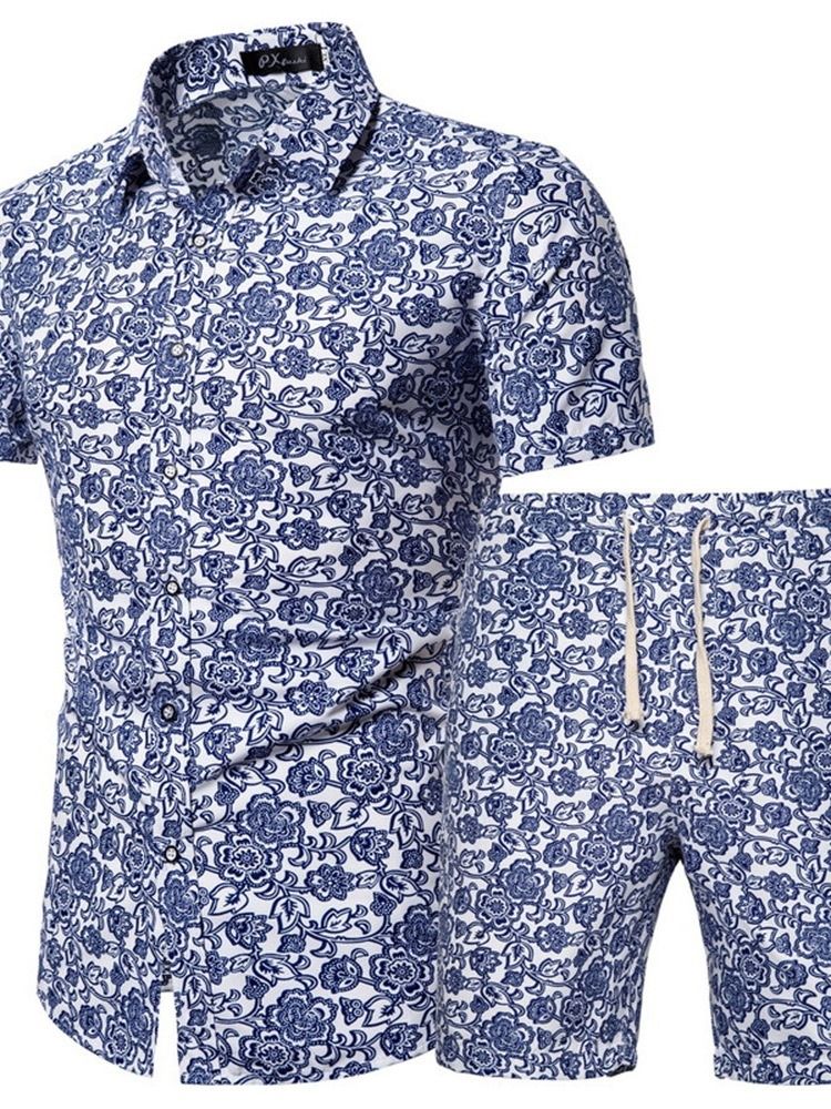 Skjorttryck Casual Sommar Outfit För Män