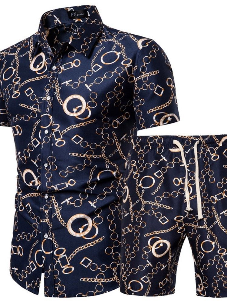 Skjorttryck Casual Sommar Outfit För Män