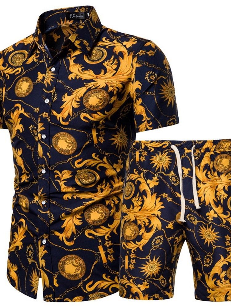 Skjorttryck Casual Sommar Outfit För Män