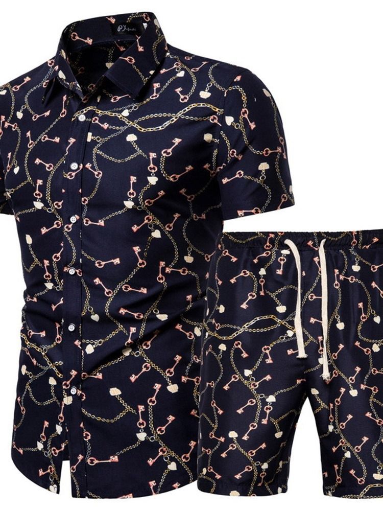 Skjorttryck Casual Sommar Outfit För Män