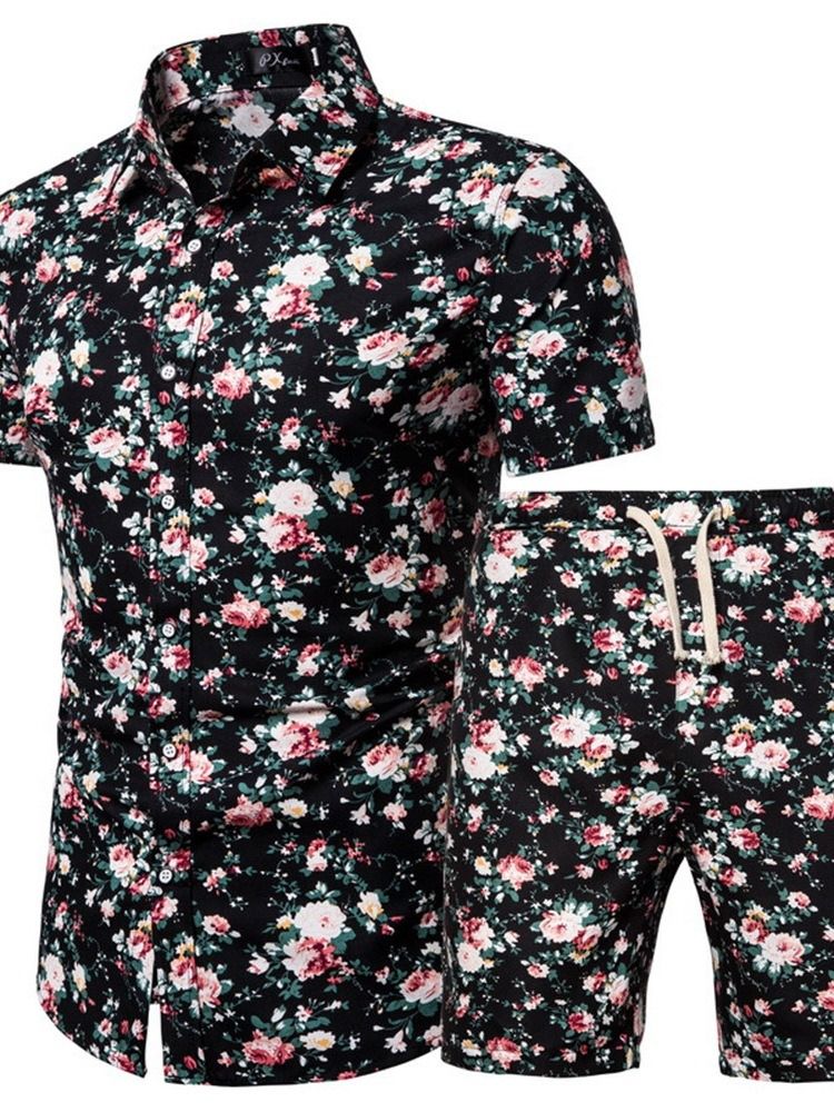 Skjorttryck Casual Sommar Outfit För Män