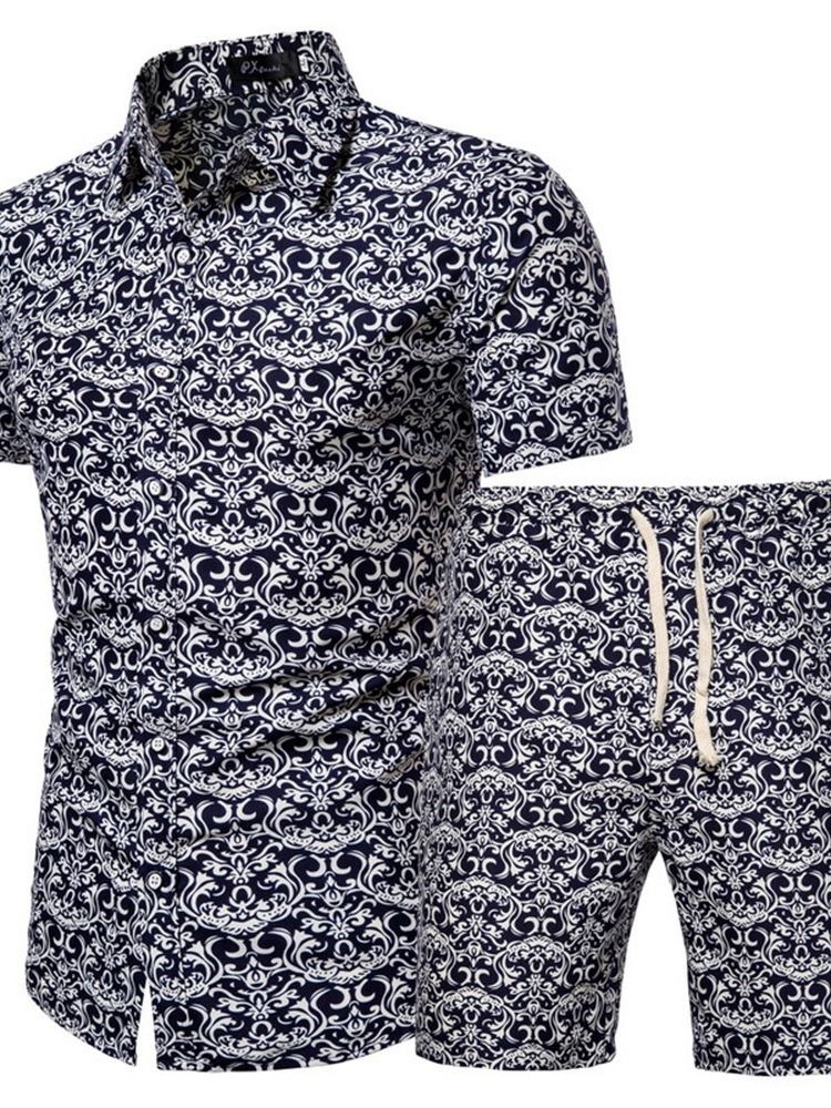 Skjorttryck Casual Sommar Outfit För Män