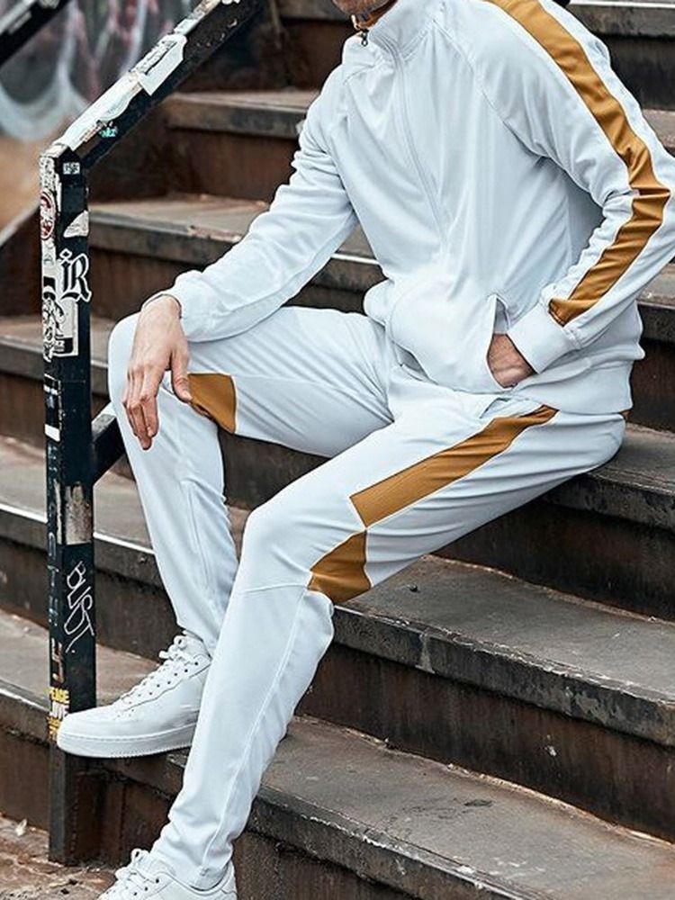 Sport Color Block Hoodie Höst Herrkläder