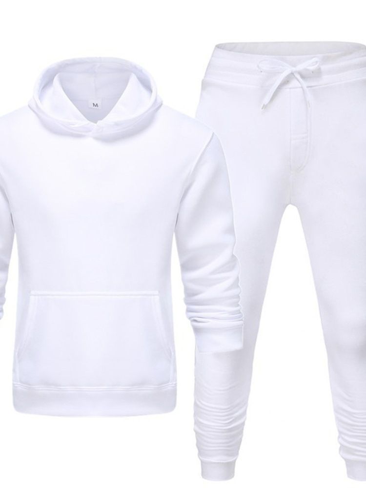 Sports Vanlig Hoodie Höst Outfit