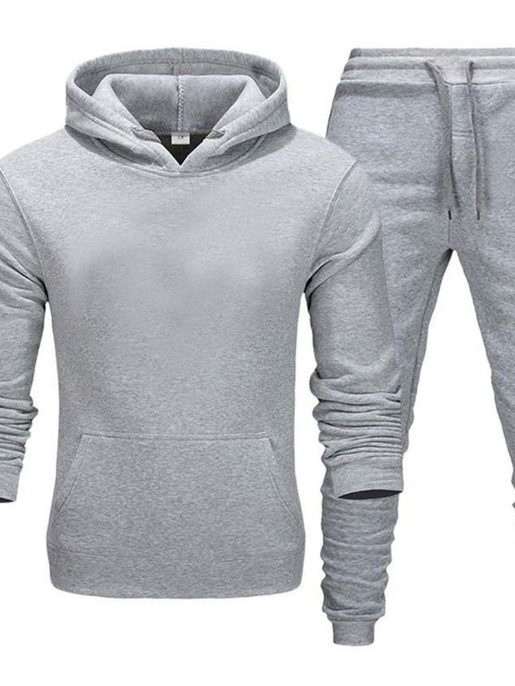 Sports Vanlig Hoodie Höst Outfit