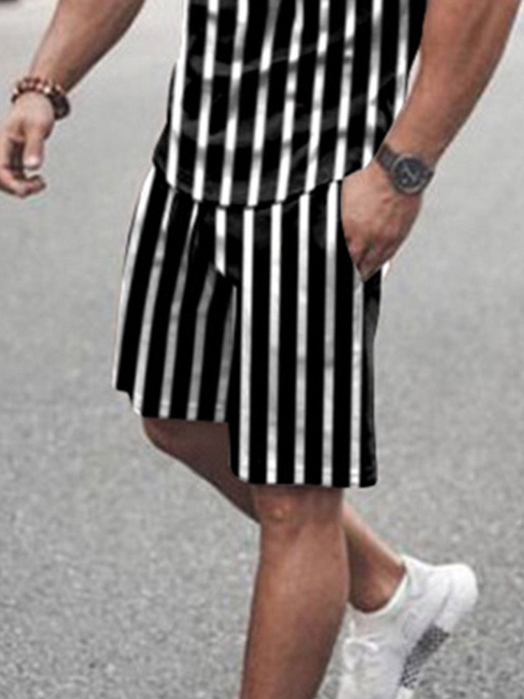 Stripe T-Shirt Pocket Herr Outfit