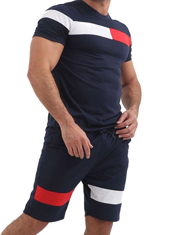 T-Shirt Patchwork Color Block Sommar Outfit