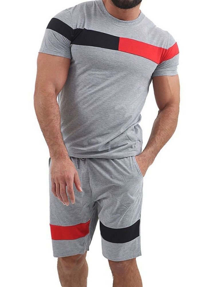 T-Shirt Patchwork Color Block Sommar Outfit