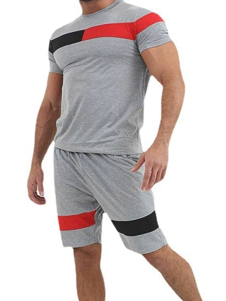 T-Shirt Patchwork Color Block Sommar Outfit