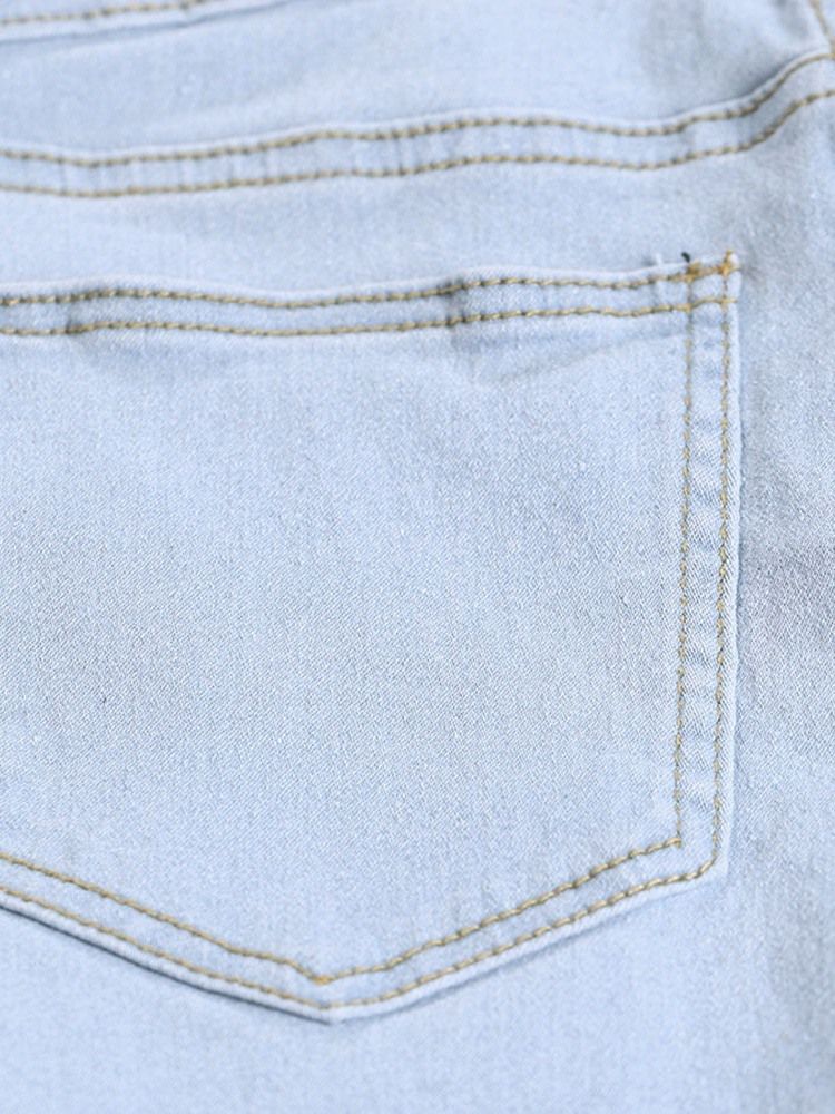 Asymmetrisk Kedja Enfärgade Skinny Shorts