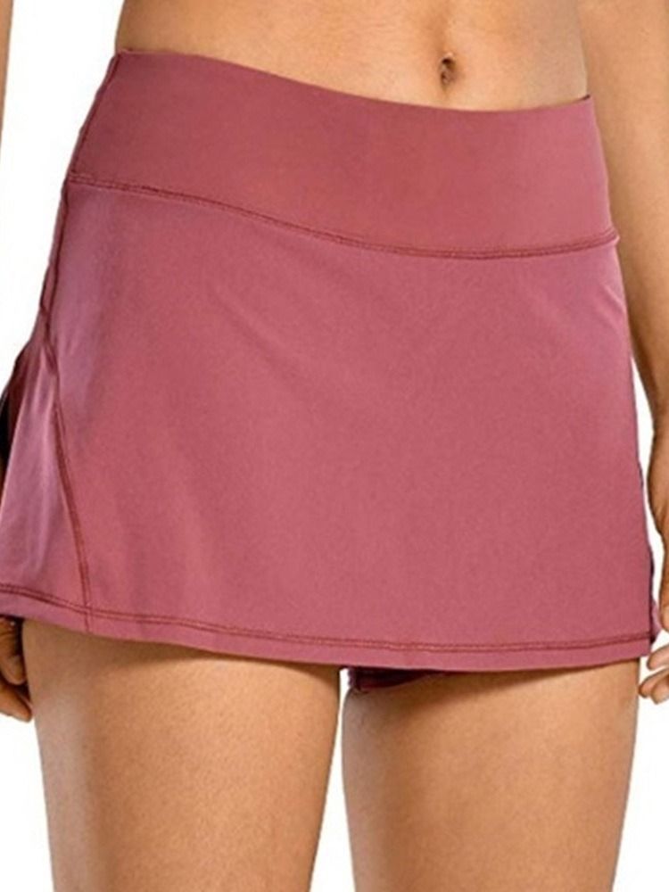 Enfärgade Lapptäckta Smala Shorts För Kvinnor