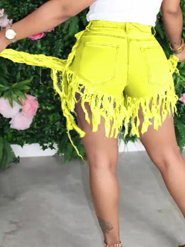 Slimma Jeansshorts För Kvinnor