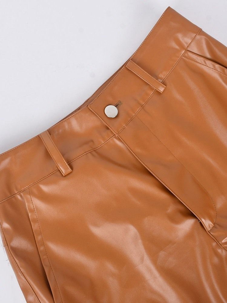 Slimma Shorts Med Dragkedja I Ficka
