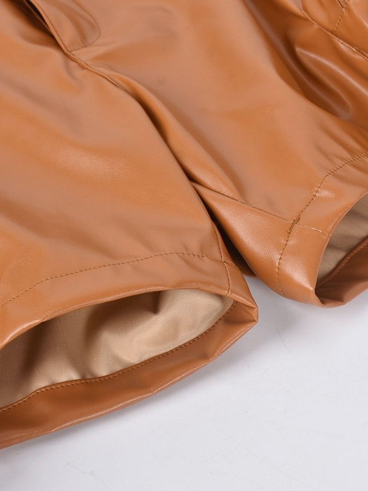 Slimma Shorts Med Dragkedja I Ficka